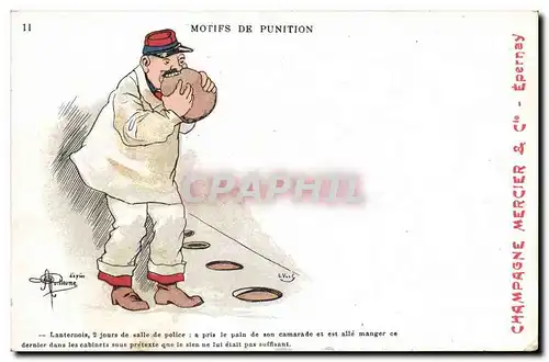 Cartes postales Militaria Motifs de punition