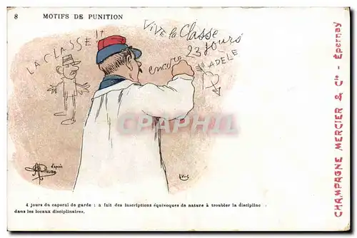 Cartes postales Militaria Motifs de punition