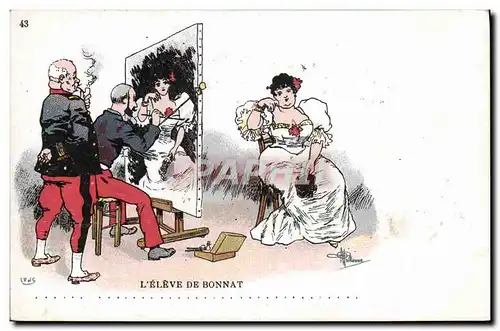 Cartes postales Militaria L&#39eleve de Bonnat