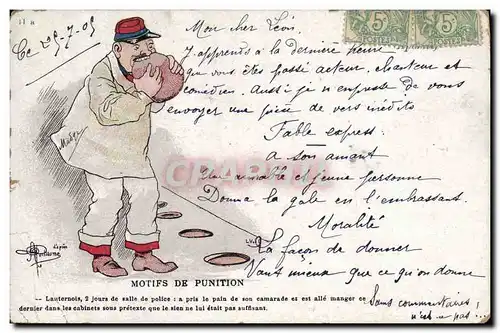 Cartes postales Militaria Motifs de punition