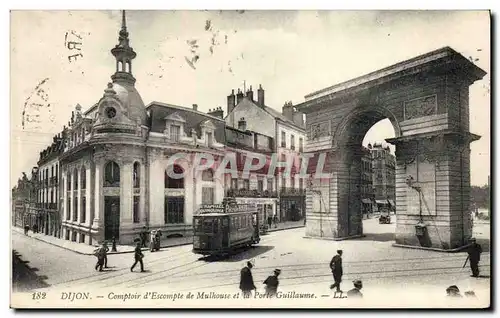 Cartes postales Banque Dijon Porte Guillaume et le Comptoir d&#39Escompte de Mulhouse