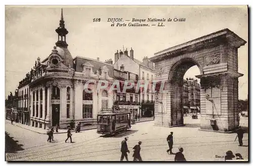 Cartes postales Banque Dijon Porte Guillaume et le Comptoir d&#39Escompte de Mulhouse