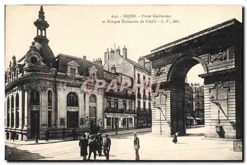 Cartes postales Banque Dijon Porte Guillaume et le Comptoir d&#39Escompte de Mulhouse