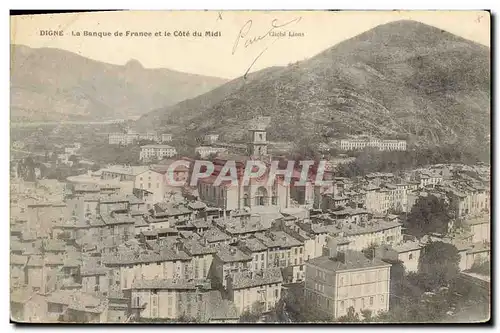 Cartes postales Banque Digne La Banque de France et le Cote du Midi