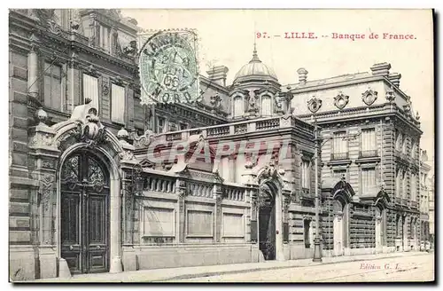 Cartes postales Banque de France lille