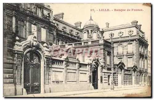 Cartes postales Banque de France Lille timbres Taxe