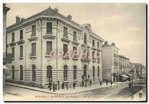 Cartes postales Banque de France Beziers