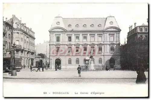 Cartes postales Banque Bordeaux La Caisse d&#39Epargne Tramway