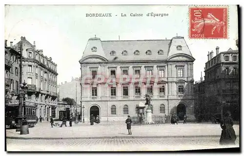 Cartes postales Banque Bordeaux La Caisse d&#39Epargne Tramway