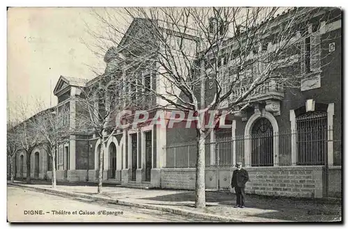 Cartes postales Banque Digne Theatre et Caisse d&#39Epargne