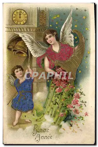 Cartes postales Fantaisie Ange Anges Bonne annee Corne d&#39abondance