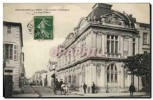 Cartes postales Banque Caisse d&#39Epargne La rue Thiers Rocherfort sur Mer