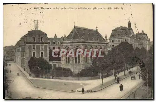 Cartes postales Militaria Rennes Le lycee Hopital militaire