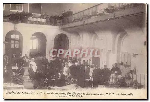 Cartes postales Hopital St Sebastien Un coin de la salle fondee par le personnel des PTT de Marseille