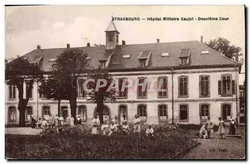 Cartes postales Militaria Strasbourg Hopital Militaire Caujot Deuxieme Cour