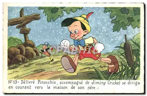 Cartes postales Fantaisie Walt Disney Pinocchio