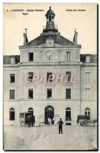 Cartes postales Sante Militaria Vincennes Hopital Militaire Begin Entree des malades