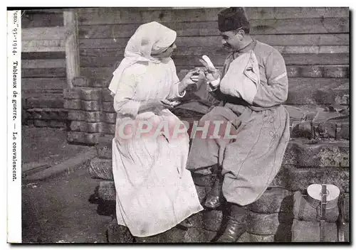 Cartes postales Sante Militaria Le convalescent Infirmiere