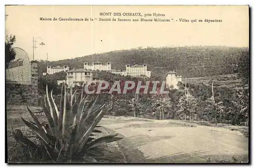 Cartes postales Sante Militaria Mont des Oiseaux pres Hyeres Maison de convalescene de la Societe de Secours aux