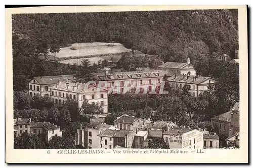 Cartes postales Sante Militaria Amelie les Bains Vue generale et l&#39Hopital Militaire