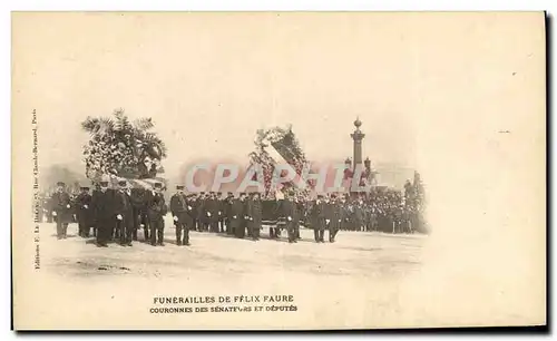 Cartes postales Funerailles de Felix Faure Couronnes des senateurs et deputes