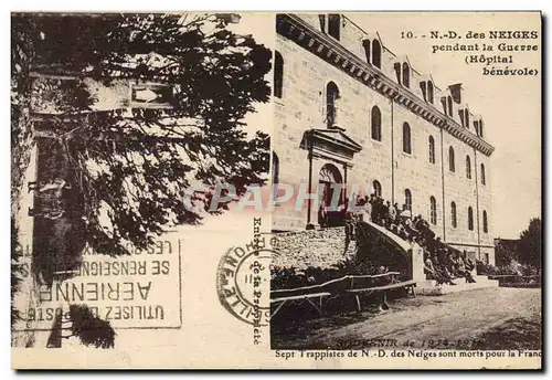 Cartes postales Sante Militaria ND des Neiges pendant la guerre Hopital benevole Sept trappistes de ND des neige