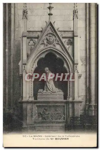 Cartes postales Mort Le Mans Interieur de la cathedrale Tombeau de Mr Bouvier