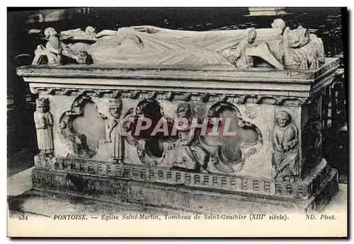 Cartes postales Mort Pontoise Eglise Saint Martin Tombeau de Saint Gauthier