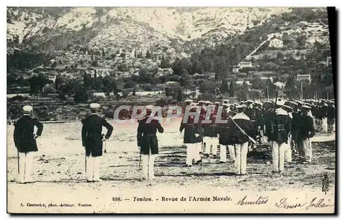 Cartes postales Mort Toulon Revue de l&#39armee navale