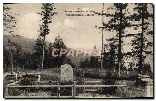 Cartes postales Mort Tombe du general Bataille Ancienne borne frontiere