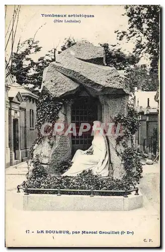 Cartes postales Paris Pere Lachaise la douleur par Marcel Grouillet