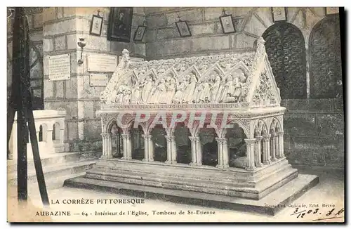 Cartes postales Aubazine Interieur de l&#39eglise Tombeau de St Etienne