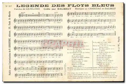 Cartes postales Legende des Flots Bleus Lepeltier Dalbret