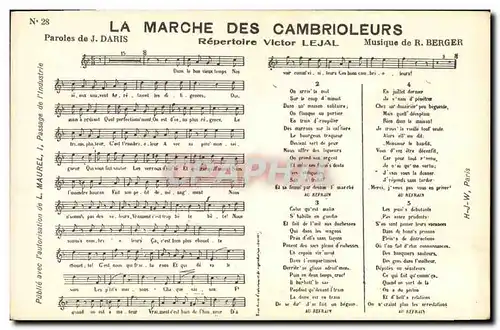 Cartes postales La marche des cambrioleurs Daris Victor Lejal Berger