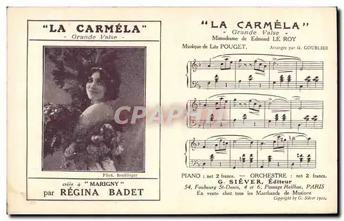 Cartes postales La Carmela Grande valse Marigny Regina Badet