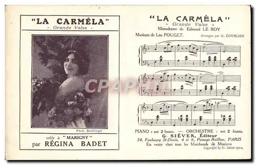 Cartes postales La Carmela Grande valse Marigny Regina Badet