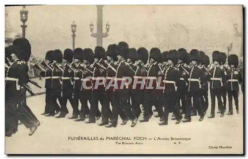 Cartes postales Funerailles du Marechal Foch L&#39armee Britannique