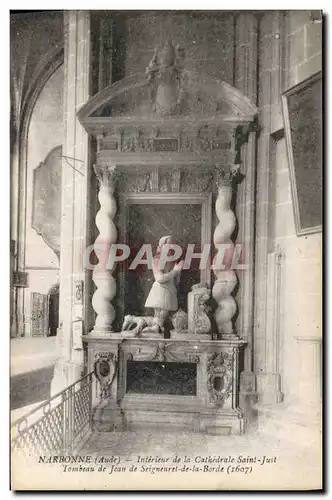 Cartes postales Narbonne Interieur de la cathedrale Saint Just Tombeau de Jean de Seigneuret de la Borde