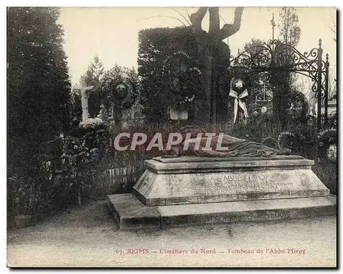 Cartes postales Reims Cimetiere du Nord Tombeau de l&#39abbe Miroy