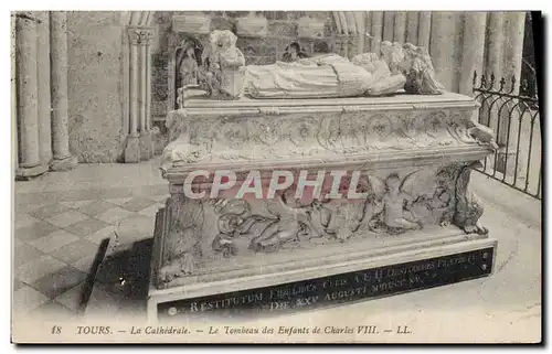 Cartes postales Tours La cathedrale le tombeau des enfants de Charles VIII