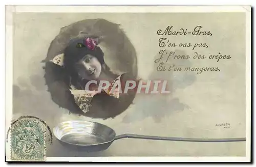 Cartes postales Cuisine Enfant Mardi Gras