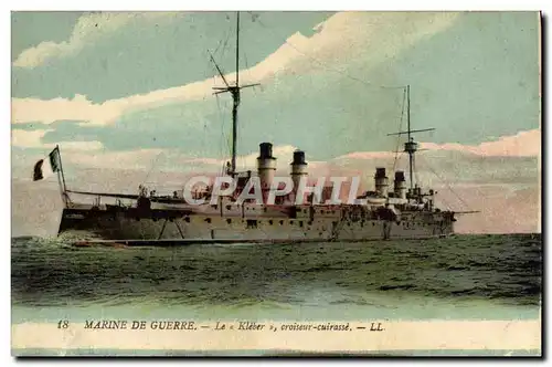 Cartes postales Bateau Le Kleber Croiseur Cuirasse