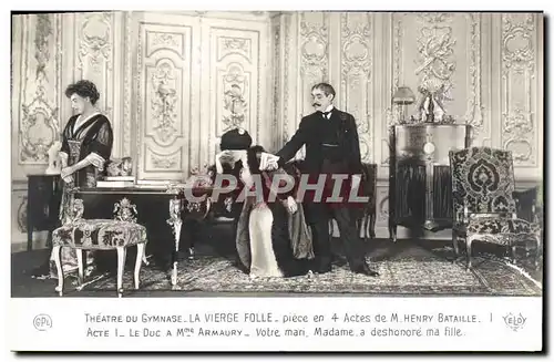 Cartes postales Theatre du Gymnase Paris la vierge Folle Henry Bataille