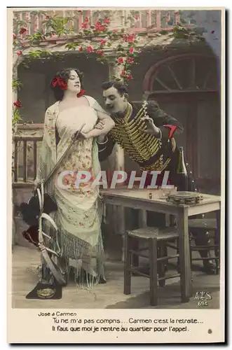 Cartes postales Fantaisie Femme Jose a Carmen Bizet