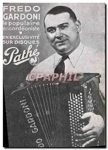 Cartes postales Fredo Gardoni Accordeon Pathie