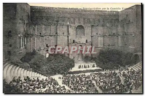 Cartes postales Theatre antique Orange Representation par la Comedie Francaise Les funerailles d&#39Homere Final