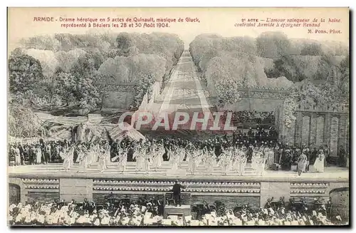 Cartes postales Theatre Armide Drame Gluck Beziers 1904