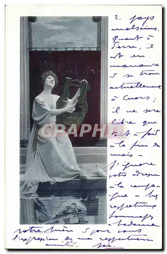 Cartes postales Femme Lyre