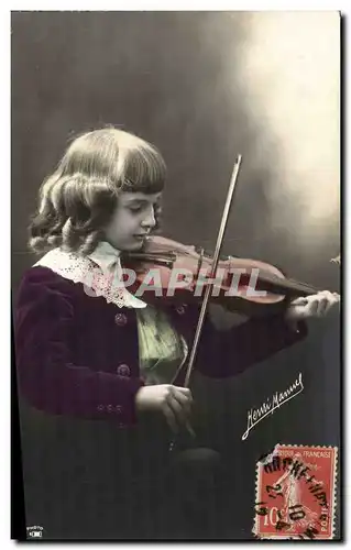 Cartes postales Enfant Violon