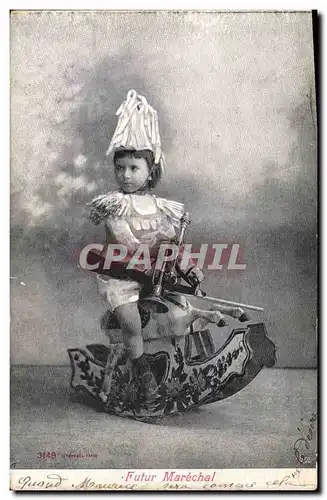 Cartes postales Enfant Jeu Cheval Fusil